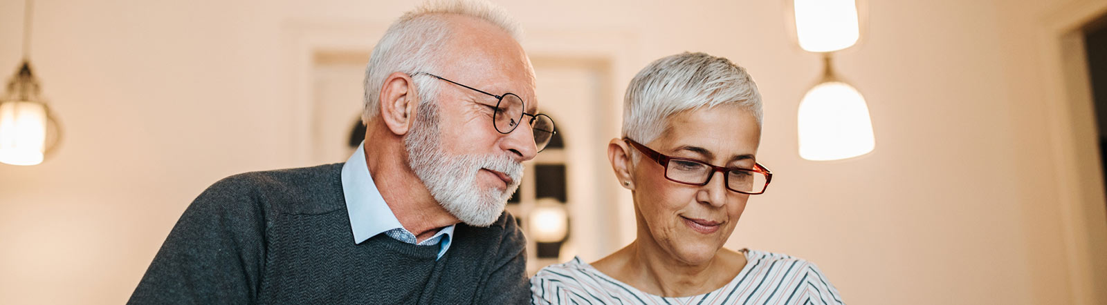 Mature couple at home.