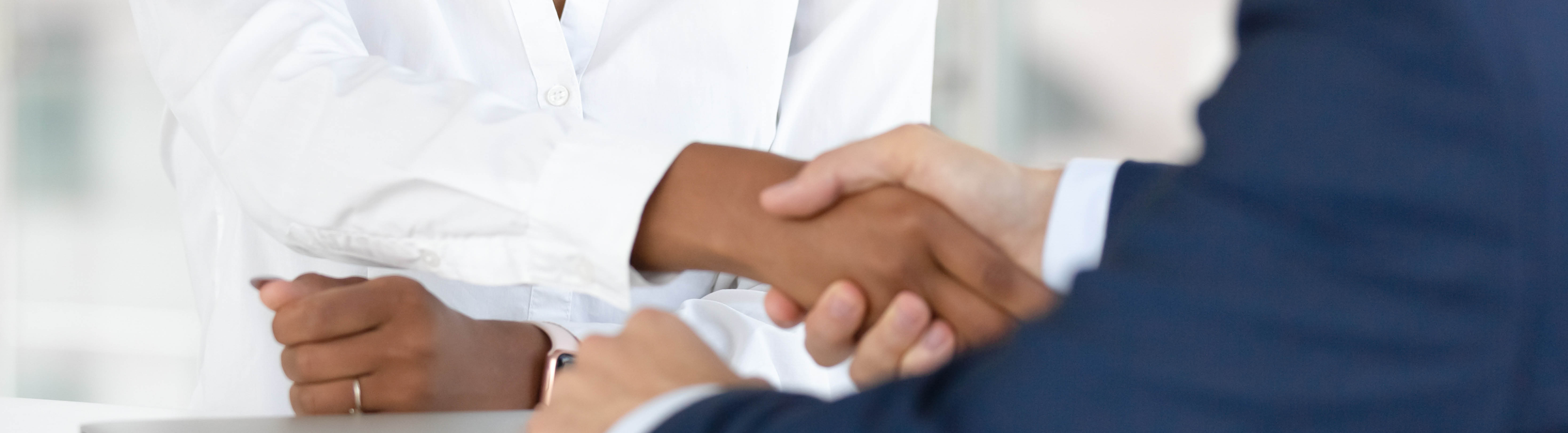 Two People Shaking Hands
