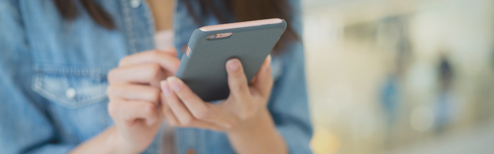 woman holding smartphone