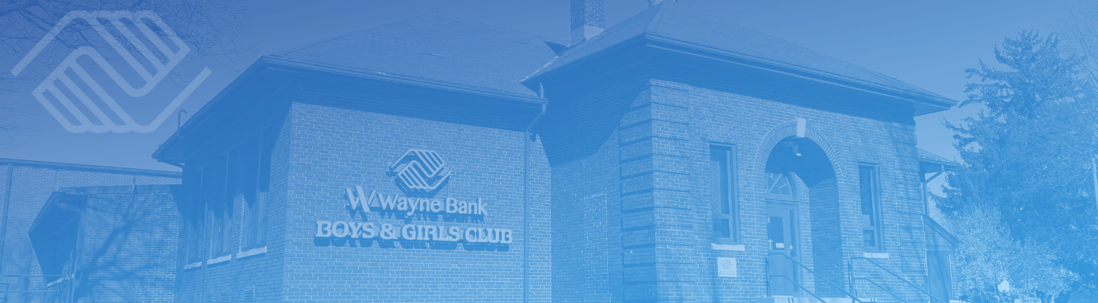 boys & girls club sign blue tint