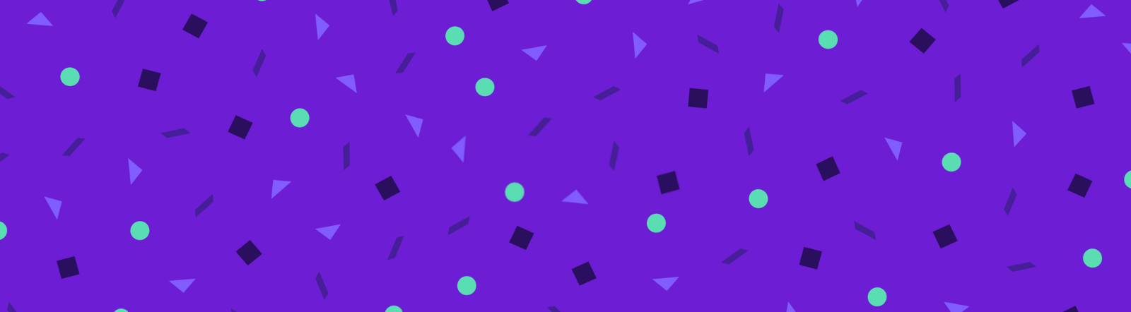 solid background with speckled shape confetti