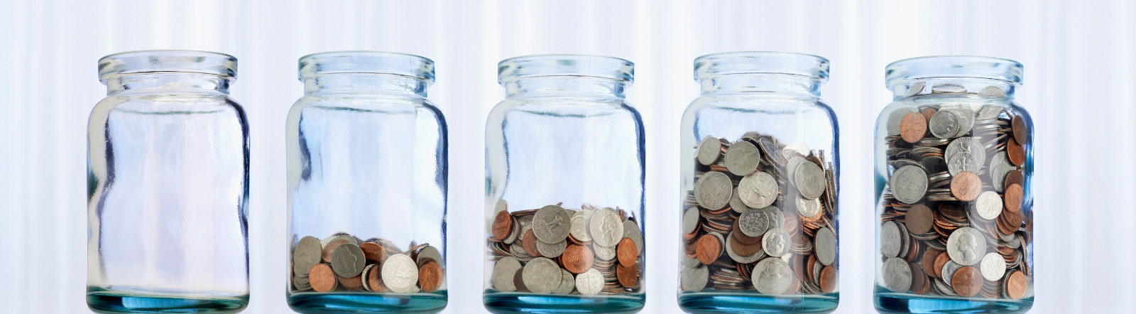 coin jars side by side